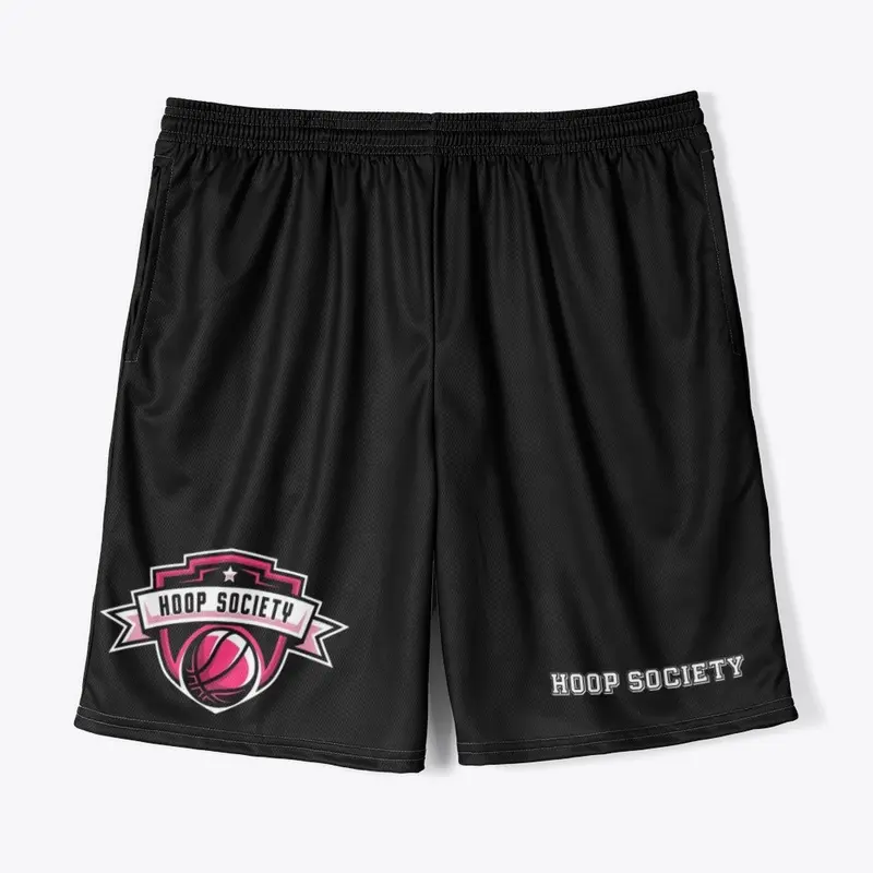 Hoop Society Basketball Shorts Pink Logo