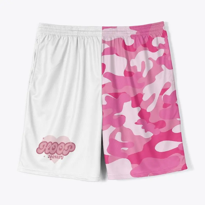 Pink Camo Valentines Shorts